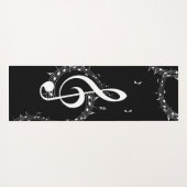 Klimaatmuziekkanaal G Clef Black Dubbelzijdig Yoga Yogamat (Achterkant (horizontaal))