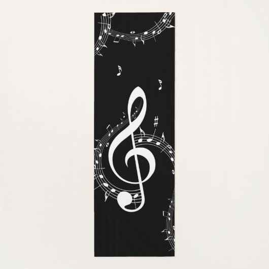 Klimaatmuziekkanaal G Clef Black Dubbelzijdig Yoga Yogamat (Achterkant)