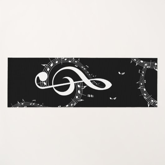 Klimaatmuziekkanaal G Clef Black Dubbelzijdig Yoga Yogamat (Voorkant (horizontaal))