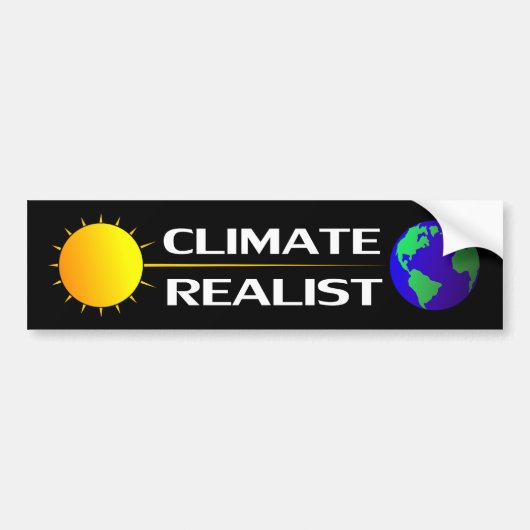 Klimaatrealist Bumpersticker (Voorkant)