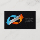 Klimaatregelingspijlen zon en sneeuwvlokken visitekaartje (Voorkant)