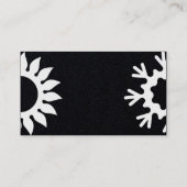Klimaatregelingspijlen zon en sneeuwvlokken visitekaartje (Achterkant)