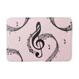 Klimaatroze G Clef Music Pink Badmat