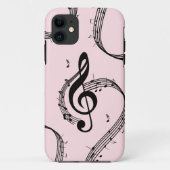 Klimaatroze G Clef Music Pink Case-Mate iPhone Case (Achterkant)