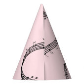 Klimaatroze G Clef Music Pink Feesthoedjes (Achterkant)