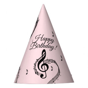 Klimaatroze G Clef Music Pink Feesthoedjes