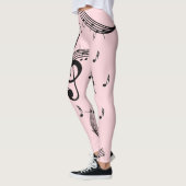 Klimaatroze G Clef Music Pink Leggings (Links)