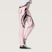 Klimaatroze G Clef Music Pink Leggings (Rechts)