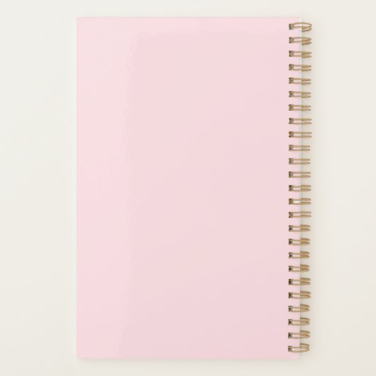 Klimaatroze G Clef Music Pink Planner (Achterkant)