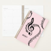 Klimaatroze G Clef Music Pink Planner (Display)