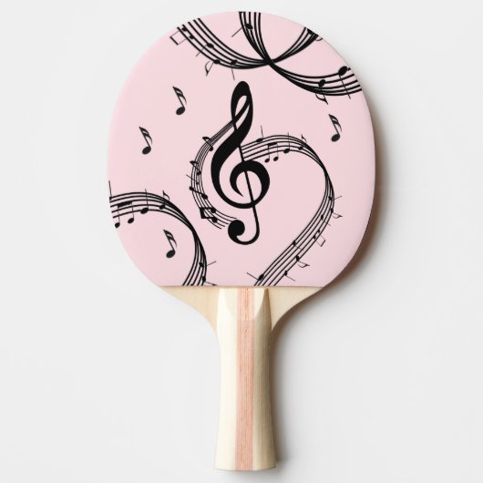 Klimaatroze G Clef Music Pink Tafeltennisbatje (Voorkant)