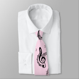 Klimaatroze G Clef Roze Stropdas
