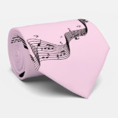 Klimaatroze G Clef Roze Stropdas (Opgerold)