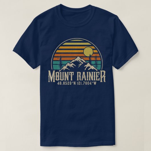 Klimaattop van Mt Rainier Washington Club Mount R T-shirt (Design voorkant)