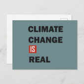 Klimaatuitdaging is echt milieubewustzijn briefkaart (Voorkant / Achterkant)