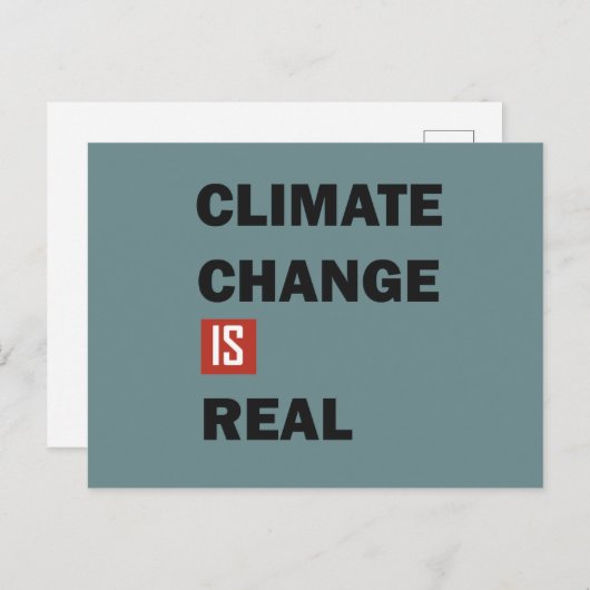 Klimaatuitdaging is echt milieubewustzijn briefkaart (Voorkant / Achterkant)