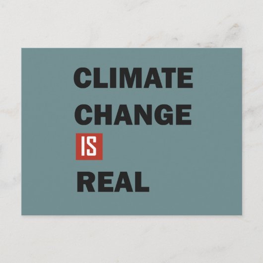 Klimaatuitdaging is echt milieubewustzijn briefkaart (Voorkant)