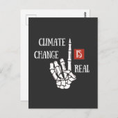 Klimaatuitdaging is echt milieubewustzijn briefkaart (Voorkant / Achterkant)