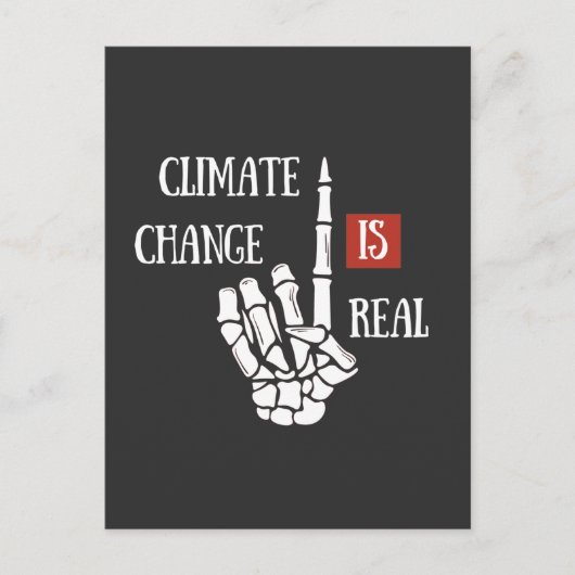 Klimaatuitdaging is echt milieubewustzijn briefkaart (Voorkant)