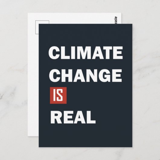 Klimaatuitdaging is echt milieubewustzijn briefkaart (Voorkant / Achterkant)