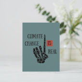 Klimaatuitdaging is echt milieubewustzijn briefkaart (Staand voorkant)