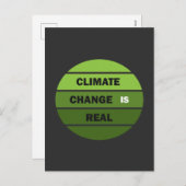 Klimaatuitdaging is echt milieubewustzijn feestdagenkaart (Voorkant / Achterkant)