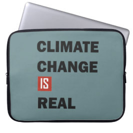Klimaatuitdaging is echt milieubewustzijn laptop sleeve