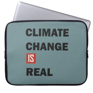 Klimaatuitdaging is echt milieubewustzijn laptop sleeve