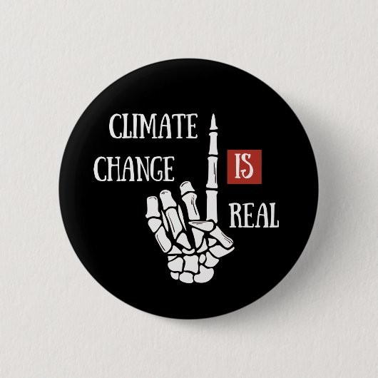 Klimaatuitdaging is echt milieubewustzijn ronde button 5,7 cm (Voorkant)