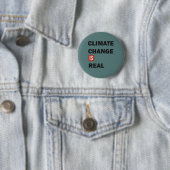 Klimaatuitdaging is echt milieubewustzijn ronde button 5,7 cm (In situ)