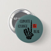 Klimaatuitdaging is echt milieubewustzijn ronde button 5,7 cm (Voorkant /achterkant)