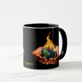 Klimaatverandering Aarde van opwarming van de aard Mok (Voorkant rechts)