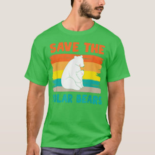 Klimaatverandering bedreigd dier redden poar t-shirt