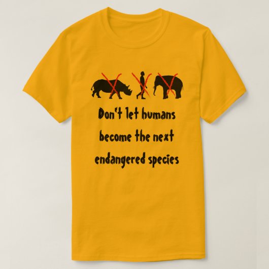Klimaatverandering bedreigde diersoorten t-shirt (Design voorkant)