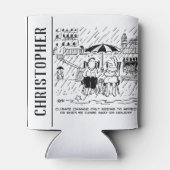 Klimaatverandering beïnvloedt een feestdag blikjeskoeler (Achterkant)