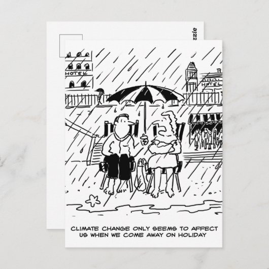 Klimaatverandering beïnvloedt een feestdag briefkaart (Voorkant / Achterkant)