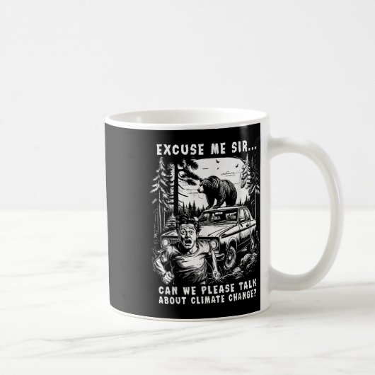 Klimaatverandering Bruin Beer Milieubescherming Koffiemok (Rechts)