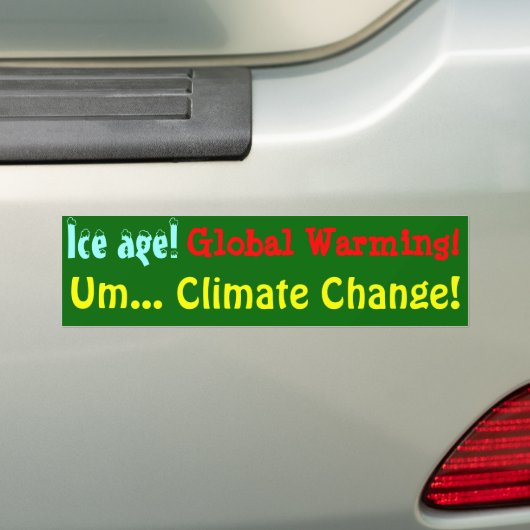 Klimaatverandering! Bumpersticker (Op auto)