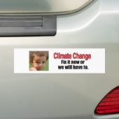Klimaatverandering Bumpersticker (Op auto)