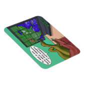 Klimaatverandering-dinosauriërs Parody-Cartoon Magneet (Rechterzijde)