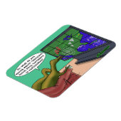 Klimaatverandering-dinosauriërs Parody-Cartoon Magneet (Linkerzijde)