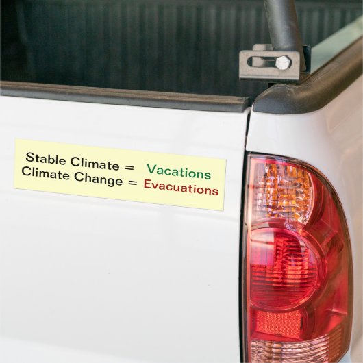 Klimaatverandering en bedrijfsleven bumpersticker (Op Truck)