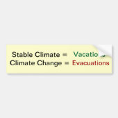 Klimaatverandering en bedrijfsleven bumpersticker (Voorkant)