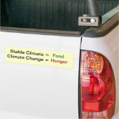 Klimaatverandering en voedsel bumpersticker (Op Truck)