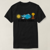 Klimaatverandering geen Bedankt Aarde zonne-energi T-shirt (Design voorkant)