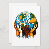 Klimaatverandering Global Unity Earth Design Feestdagenkaart (Voorkant / Achterkant)