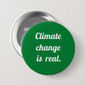 Klimaatverandering: Groene knop Ronde Button 7,6 Cm (Voorkant /achterkant)