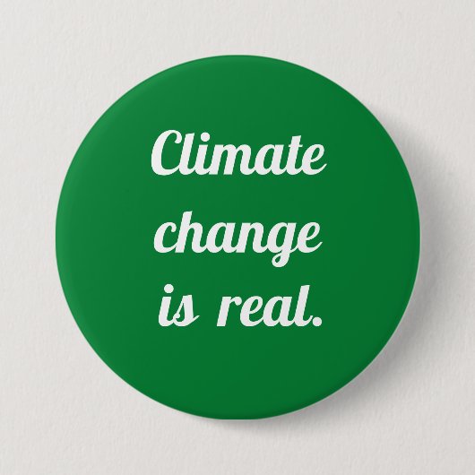 Klimaatverandering: Groene knop Ronde Button 7,6 Cm (Voorkant)