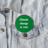 Klimaatverandering: Groene knop Ronde Button 7,6 Cm (In situ)