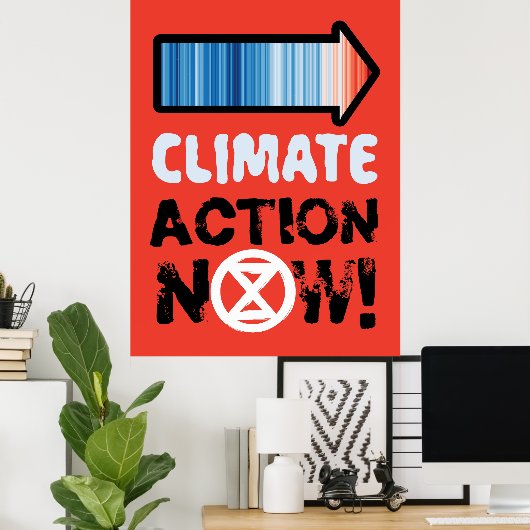 Klimaatverandering Groot Poster (Thuiskantoor)
